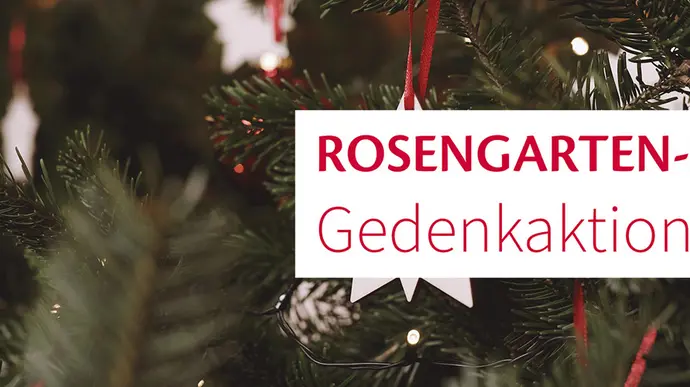 Bildausschnitt eines Weihnachtsbaums zur Gedenkaktion